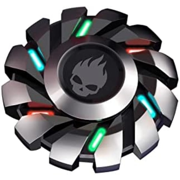 Fidget Spinners, Metalliska Fidget Leksaker, Silver Fidget Spinners för Barn och Vuxna med Namnet Shadow Silver Kan Lysa i Mörkret