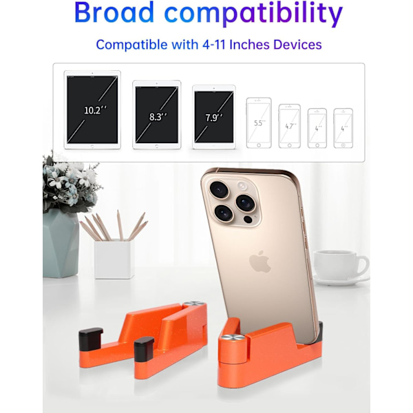 Puhelinteline pöydälle, kokoontaitettava kannettava iPhone-teline, alumiininen puhelinteline-kehto pöydälle/matkalle, pöytäpuhelinteline