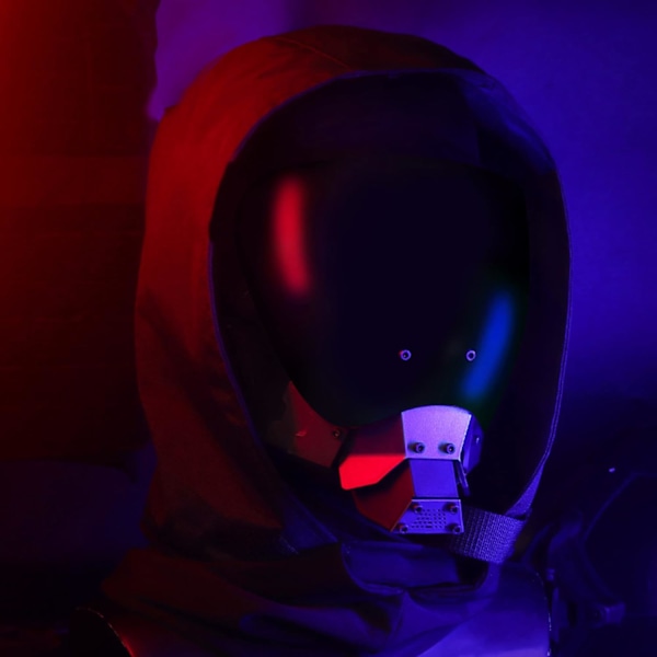 Cyberpunk-naamiokypärä aikuisille, futuristisset naamiot, Halloween-juhlapukujen cosplay-asusteet, musta