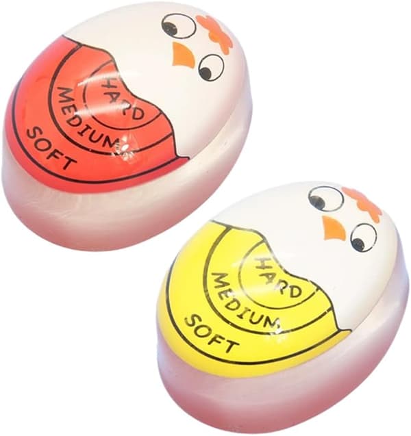 2 stk. Egg Timer for Koking (Hard/Medium/Myk), Egg Timer, for Hjem, Skole, Restaurant