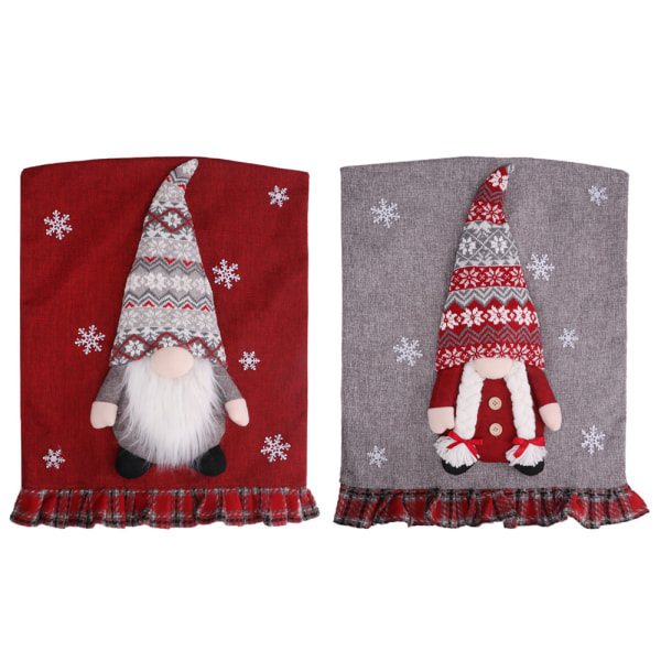 Julstolsöverdrag (tomte), 2 tomtefars stolsöverdrag jul