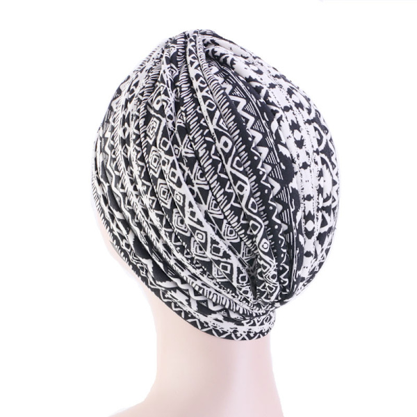 Chemo Headwear Huvudduk Scarf Beanie Hat Kvinnor Stretch Knot Front Turban Black