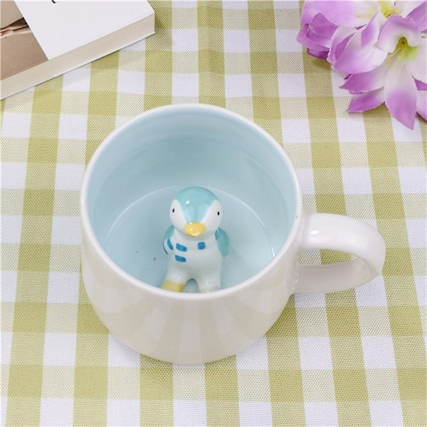 3D Kaffeekop 350ml Sjov Tegneserie Kaffeekop Gave til Venner, Fødselsdage, Helligdage, Graduation Penguin