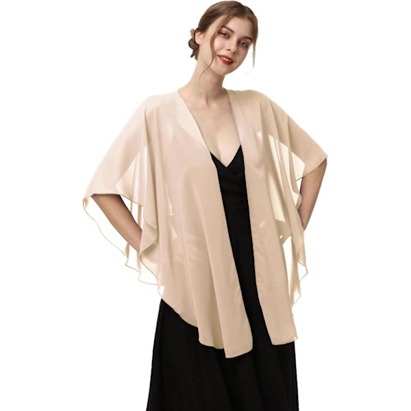 Chiffon-Sjal og -Wrap til Kvinder - Bryllup, Fest, Gennemsigtig Sjal, tørklæde til Aftenskjoler, Tilbehør, Overkast