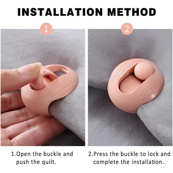 12 Stycken Täcke Fästklämmor Nålfritt Täcke Grippers Täcke Hållare Klämma för Täcken Lakan Handdukar
