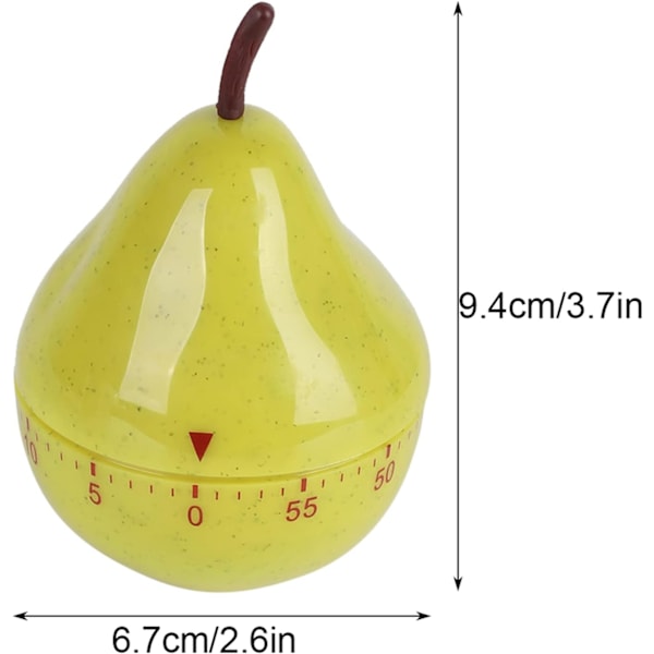 67x93MM Tecknad Timer Söt Päronform Matlagningslarm Sömnpåminnelse för Kökslarm Hemmakontorsdekor