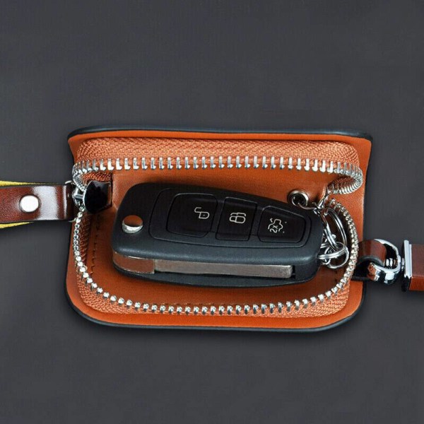 Læder Ford Key Fob nøgleholder taske Pung taske Fjernbetjening