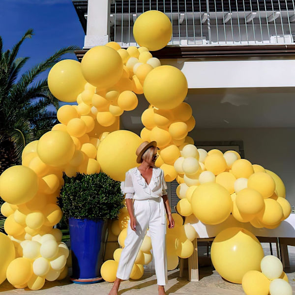 Gule balloner, 50 stk. 12 tommer latexballoner, gule balloner f