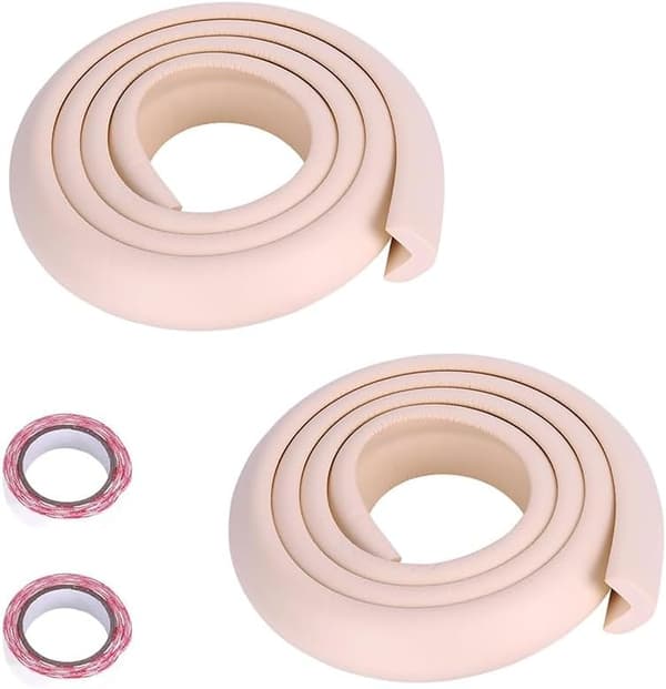 2M Babysäkra Kant- och Hörnskydd, Möbelsäkerhetskudde, Eldstadsstötfångare (rosa*2)