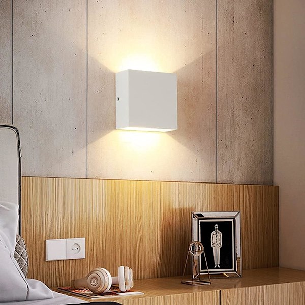 Moderne LED innendørs vegglampe (hvit)