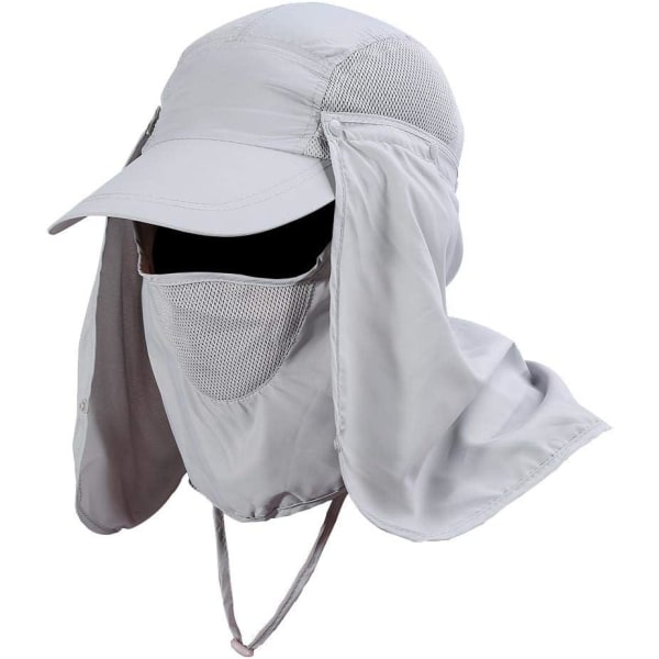 Aftagelig solskyggehat 3 i 1 Full Face Cap Anti UV Full F