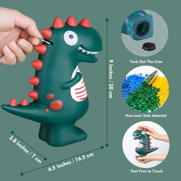 Spargris för barn Original Dinosaur Spargris för flickor och pojkar Dekorativ design fo