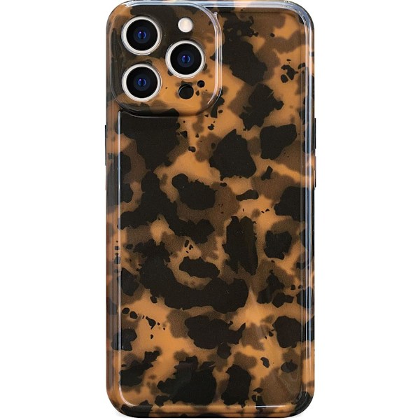 iPhone 13 Pro Max Skal Sköldpadda Gepard Leopard Tryck Söt Trendig Djurmönster Design Flexibel Mjuk TPU Skyddande Kvinna