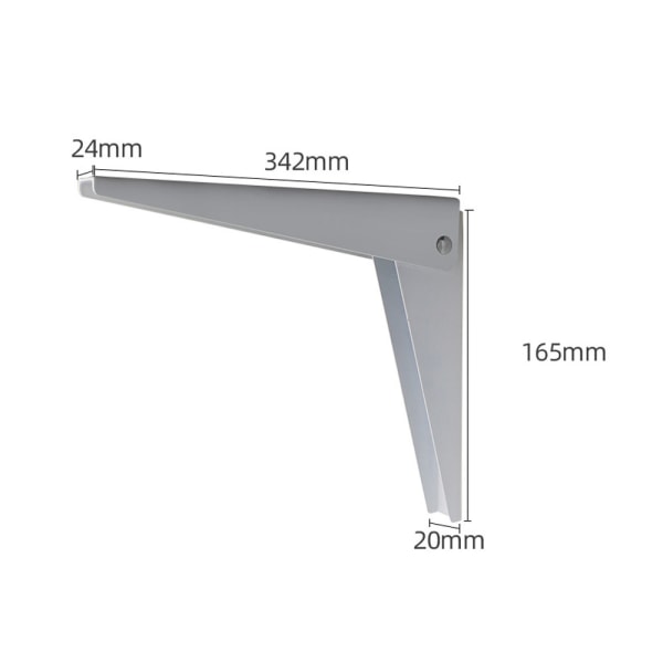 Foldbar veggbrakett 2 stk, 342 mm hyllebrakett hyllebraketter foldbar foldbar brakett metall støtter