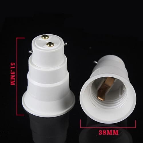 38x51mm B22 - E27 Lampun Kannan Sovitin, Polttimenpidikkeen Sovitin, Sovitin Lamppuun, Polttimoon
