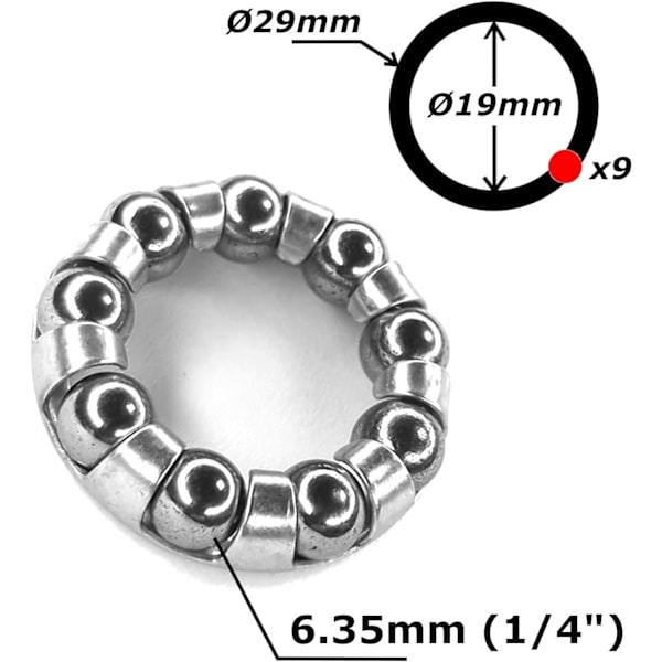 2X LAAKERIPÄÄLLYSKÄYTÖSSÄ Oleva Kampisarja 9 Kuulaa 6.35MM Polkupyörän Voimansiirto