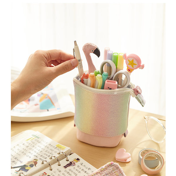 1 pakke sød blyantpose Kawaii stående pop-up blyantpose