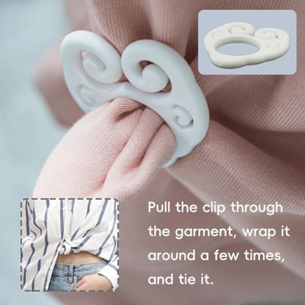 5×5×0.5cm 5 st Scarf Ring Klädklämmor Klädklämmor för Kläder Mode T-shirt Tie Clips för Kvinnor T-shirt Cl