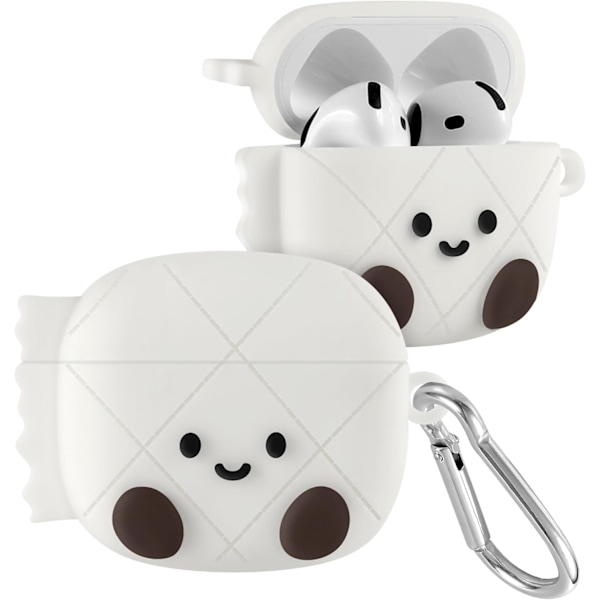 Skal för Airpods 4:e generationen 2024, Sött Tecknat Kawaii - med Nyckelring Rolig Design Skyddsskal för Tjejer Tonåringar Kvinnor Fodral för Air Pods 4:e, Papper