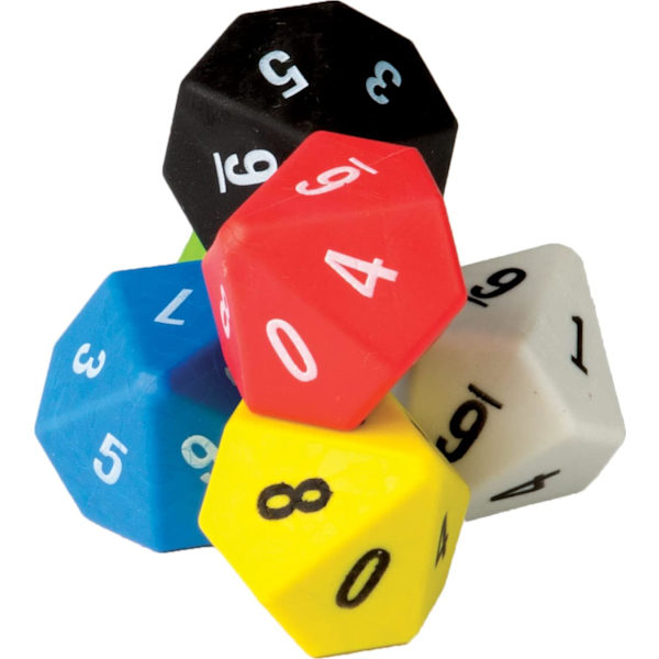 10-sidiga tärningar, 6-pack