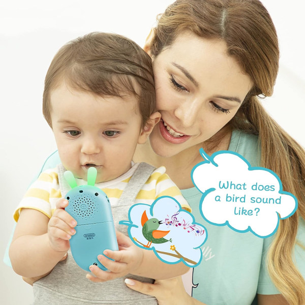 (sininen) lasten matkapuhelinlelu, kaksikielinen baby älypuhelin, opettavainen musiikkilelu, joka sopii