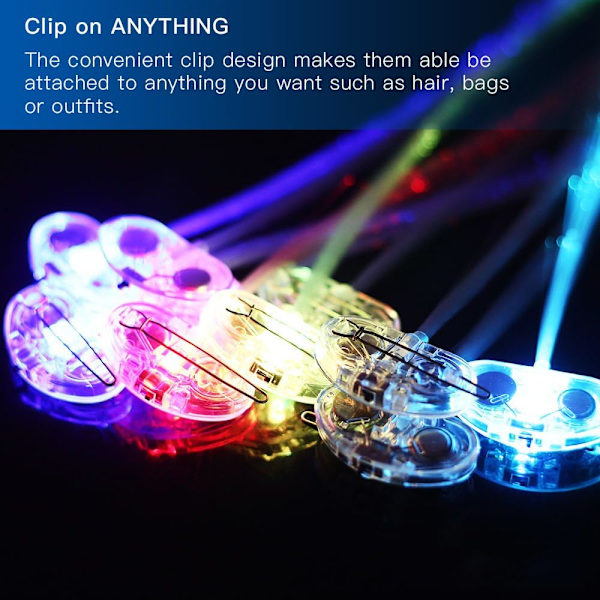 20-pack LED-ljusspännen (35 cm), LED-ljusförlängning med klämma, Bar Danci