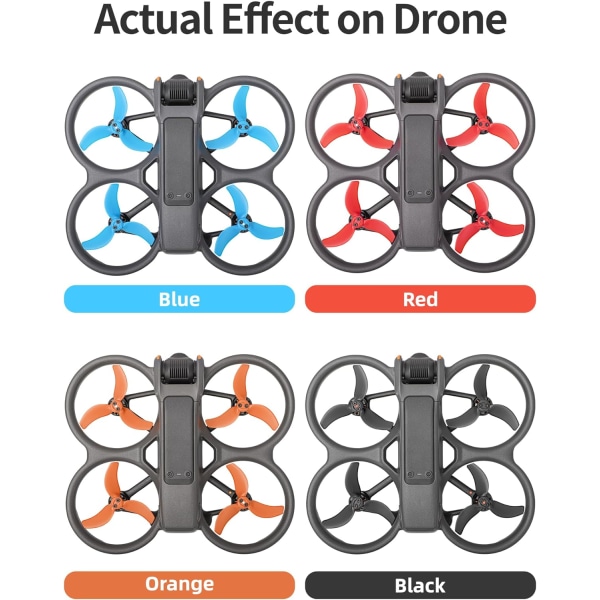 2 propeller, 4 stk Avata 2 propeller erstatning, lav støy erstatning reserveblader rekvisitter for DJI