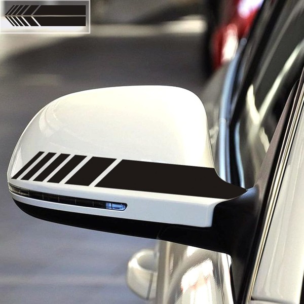 2 stk Stripes Design Car Rearview Mirror Stickers