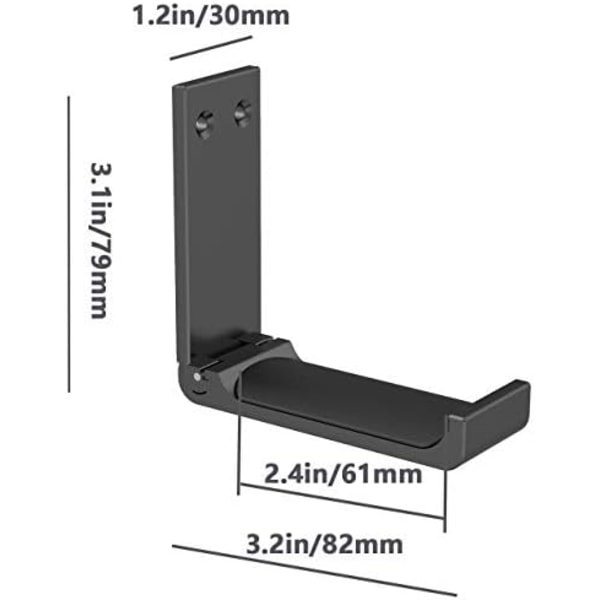 Hovedetelefon Stativ Hanger, Headset Holder Mount, Aluminium Krog med Stærk Klæbebånd til Hovedetelefoner