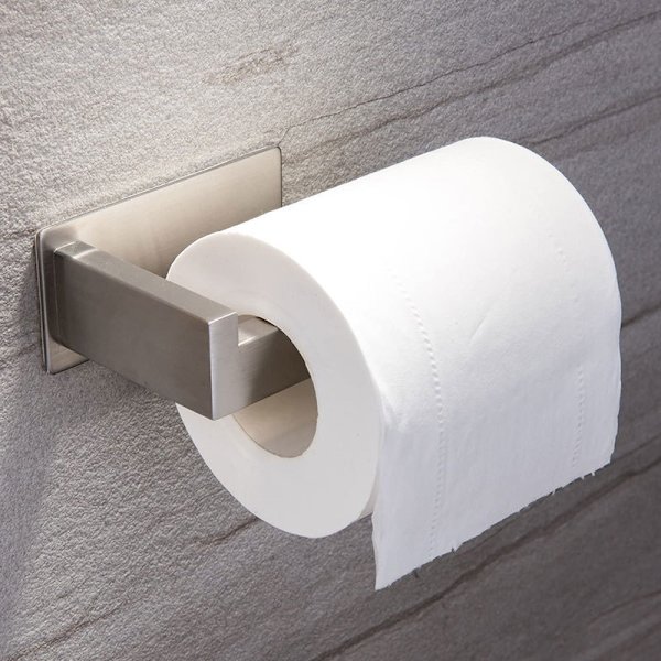 Selvklæbende toiletpapirholder til vægmontering uden boring