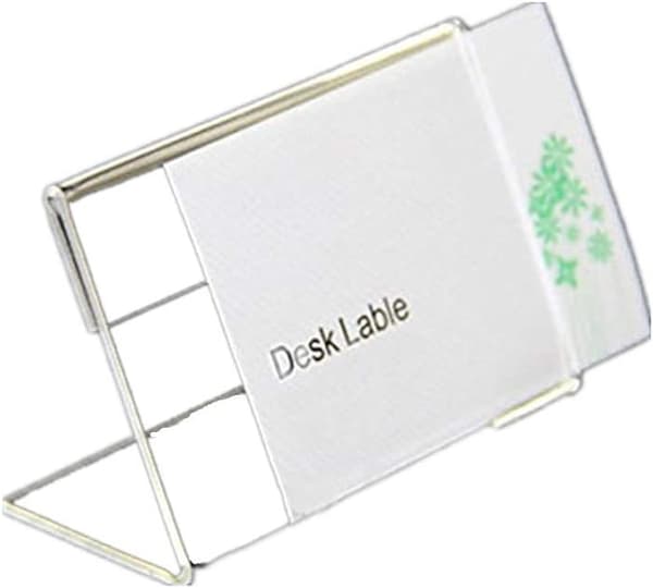 20 stk 9cmx6cm Akryl Display Skilt Prislapp Navnekortholder Stativ
