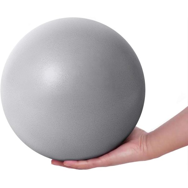 25 cm pehmeä pilatespallo/pieni jumppapallo - minijoogapallo, core-pallo, balettipallo, pieni ex Grey