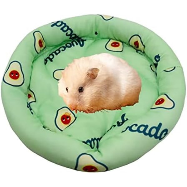 14cm Grön Avocado 1 St Cirkelformad Sommaravkylande Hamsterbädd, Bekväm Sovmatta Kudde för Hamster/Igelkott/Squir