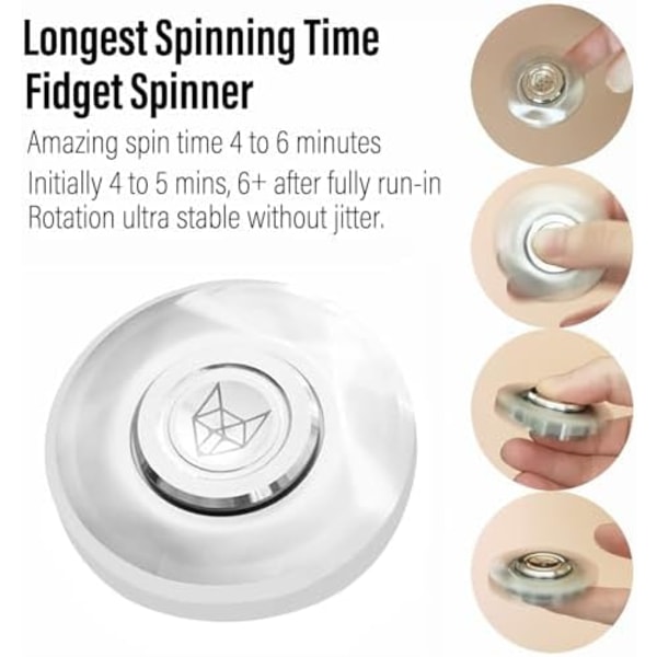 Metallisk Fidget Spinner for Voksne, Rustfritt Stål Tungt Spinnleketøy