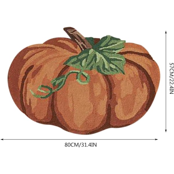 Efterårsgræskar Badeværelsesmåtte, Halloween Bademåtte til Badeværelse på Skridsikker Brusematte, Fodmåtte, Fordør måtte, Tæppe Gulvmåtte f