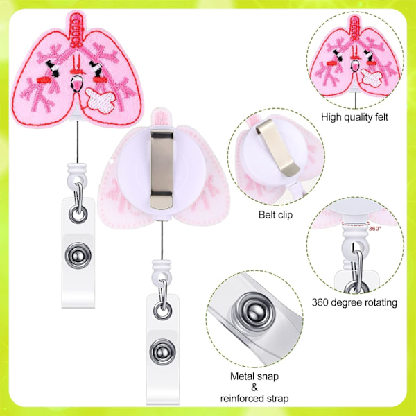 8 stk Sykepleier Badge Reels Søte Filt Retraherbare Badge Reels Tematiske Badgeholdere Gave til Jul Thanksgiving Sykepleiere Gjør