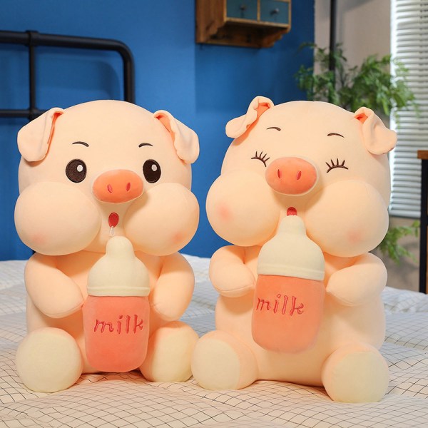 Baby bottles pigs dolls stuffed animals dolls cartoon dolls