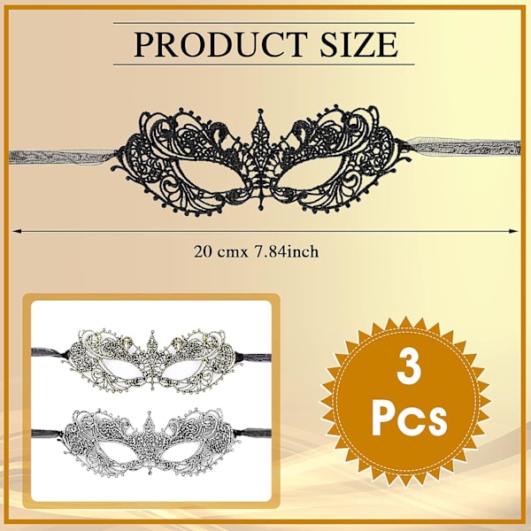 3 stk. Voksen Maskerade Maske Mystiske Morsomme Blondemasker for Par Kvinner Menn Blonde Hodeplagg Forkledning for Kostymer