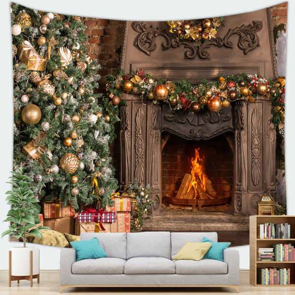 Julfotografering Bakgrund, 2x1,5m Bakgrunder för Fotostudio, Färgglada Ljus Present Jul