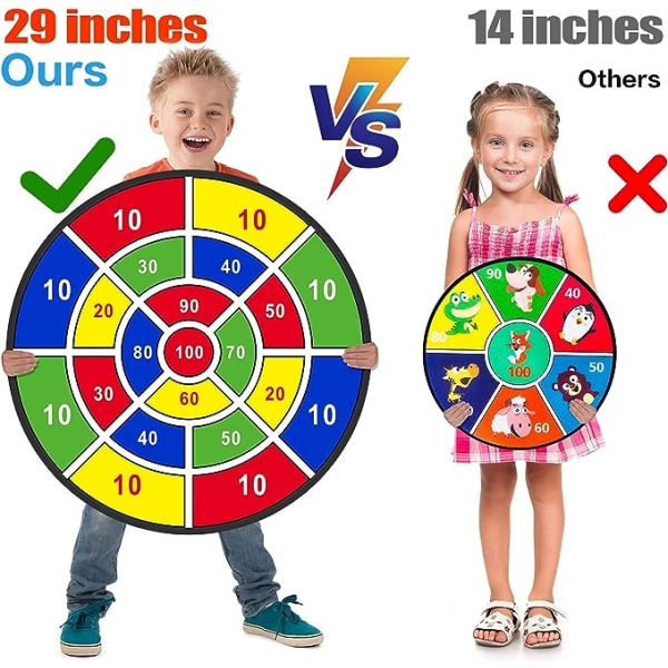 Suuri 73,7 cm:n lasten darttipeli, darttipeli