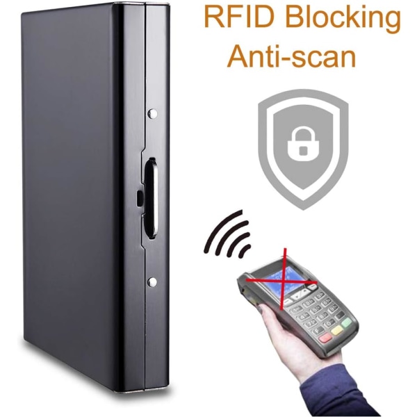 2-pack metall RFID kreditkortshållare skydd för kredit Ca