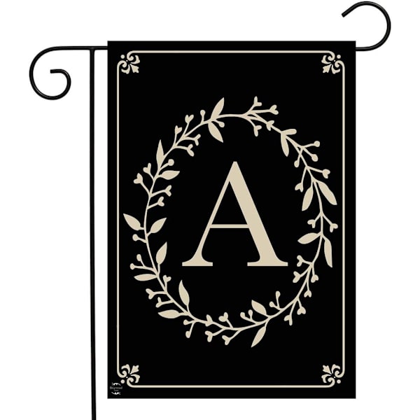 Klassisk Monogram Bokstav A Trädgårdsflagga Vardag 12,5\" x 18\"