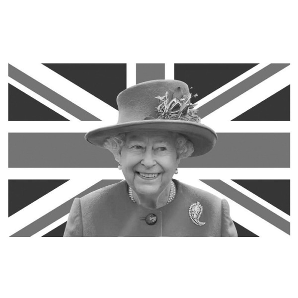 Drottning Elizabeth II-flagga, drottning av Storbritannien minnesflagga