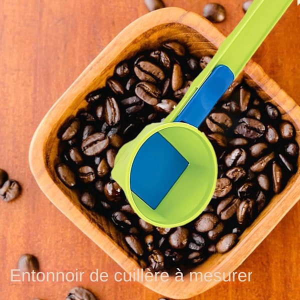 2 STK Slide Funnel Scoop, Trakt Skuffe For Pulver Måleskje Trakt Skuffe For Pulver Måleskje Protein Skuffe Kaffeskje Ingen Søl Måling