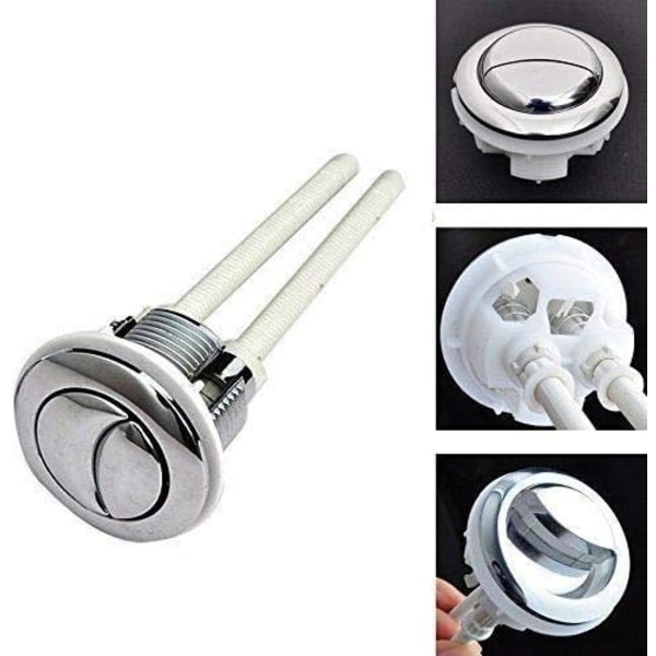 38 mm dobbel trykknapp for toalett spyling krom høytrykk