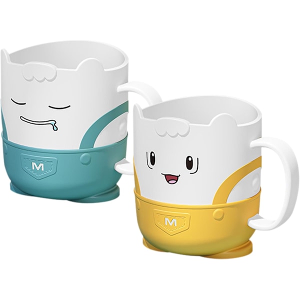 Kylpyhuoneen Tumbler, 2 Pakkautta Hammasharjanpidintä, Piirretty Kivan Hammasharjan Kuppi, Kestävä Muovinen Hammasharjan Kuppi, Pojille ja Tytöille