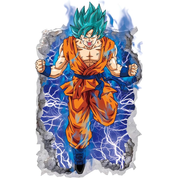 Dragon Ball Art Wall Sticker for Kids Bedroom, 3D Anime Cartoon DIY Self Adhesive Removable Wall De