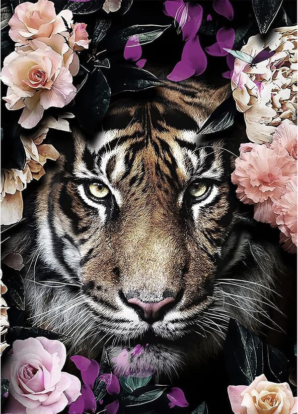 (30x40cm) 5D Diamantmålning Tiger 19