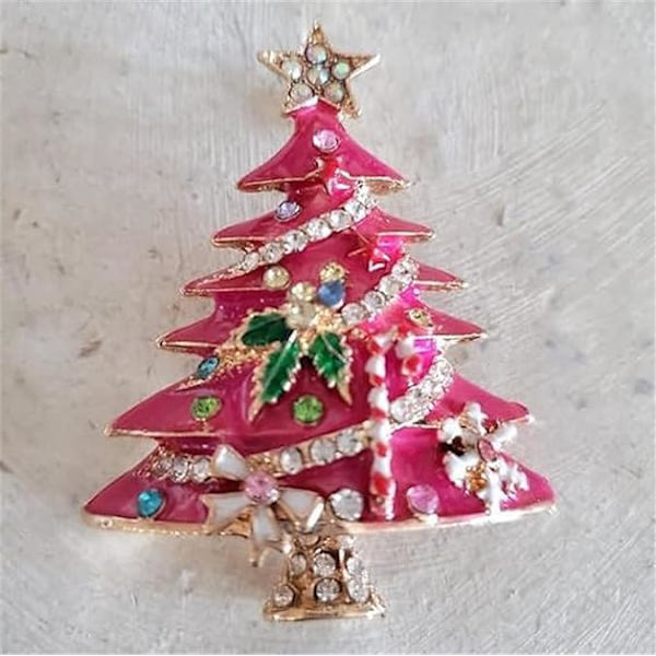 1 st  Julbroch Nål Kristall Julgran Snöflinga Julklocka Rensa Brocher Semesterfest Gåva fo