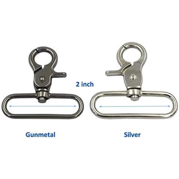 2,5×2,5×0,3 cm 8 stk. Stærke Zink Legering Webbing Rem Svingbar Udløser Klips Snap Hæk Lobster Spænder